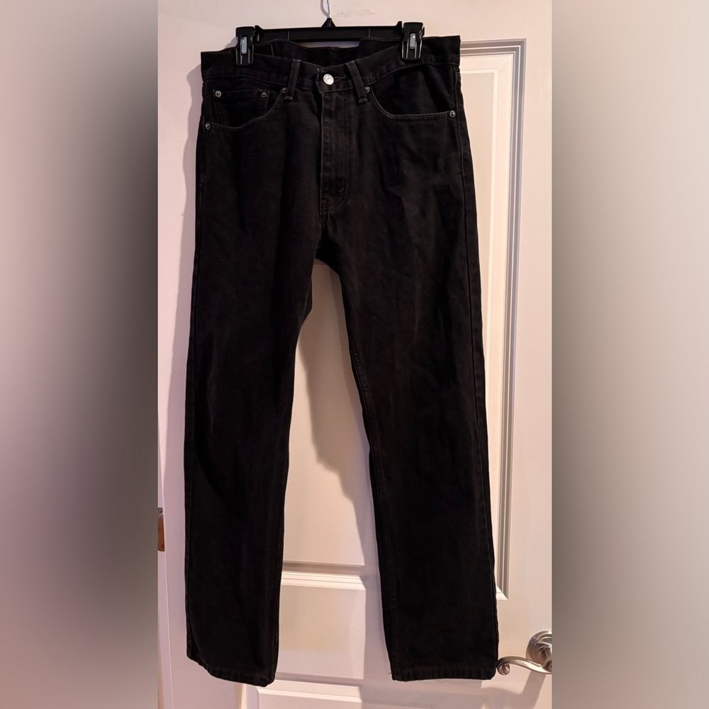 Levi’s 505 Men’s Jeans 34x32 Black Regular Fit Straight Leg.